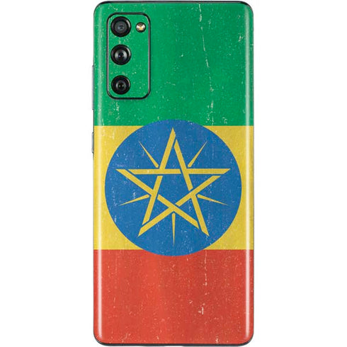 Ethiopia Flag Distressed Galaxy S20 Fan Edition Skin